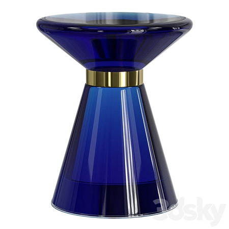 Side table Blue Glass
